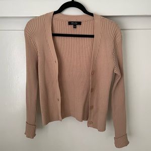 Tan ribbed cardigan